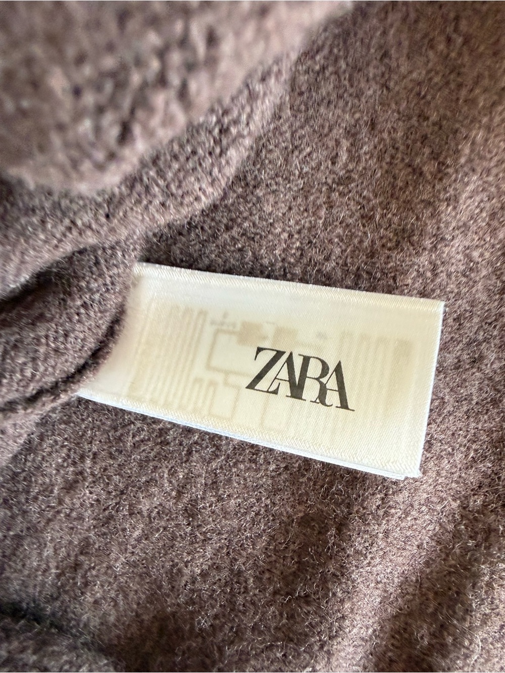 ZARA Ruffle Knit Sweater Brown XL NWT - Picture 12 of 14
